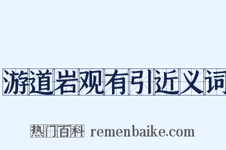 游道岩观有引近义词是什么意思的图片